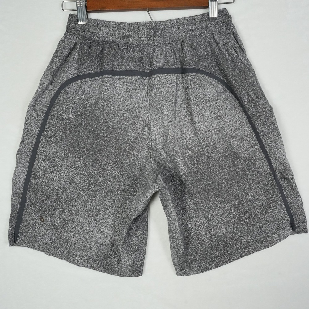 Lululemon Mens THE Short 9 Linerless Heathered Grey Salt Pepper Training Small